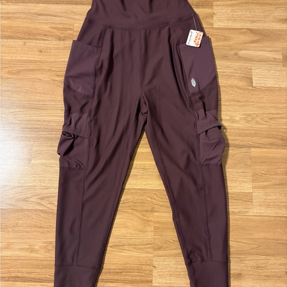 NWT FP Movement by Free People Burgundy Cargo Pants